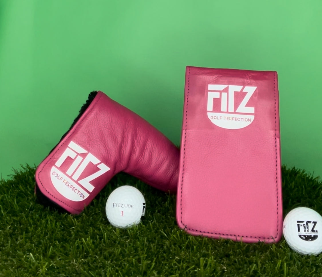 FitzOne Golf Perfection Custom Leather Score Card and Putter Cover Combo Set