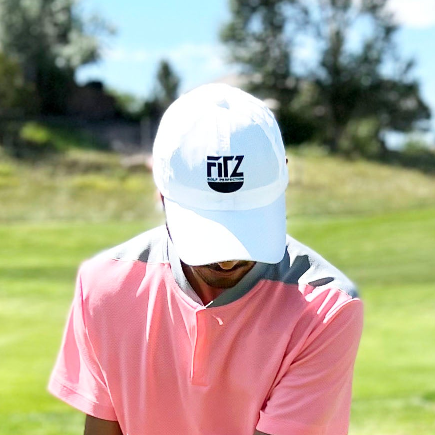 FitzOne White Sports Mesh Hat (Black Logo)
