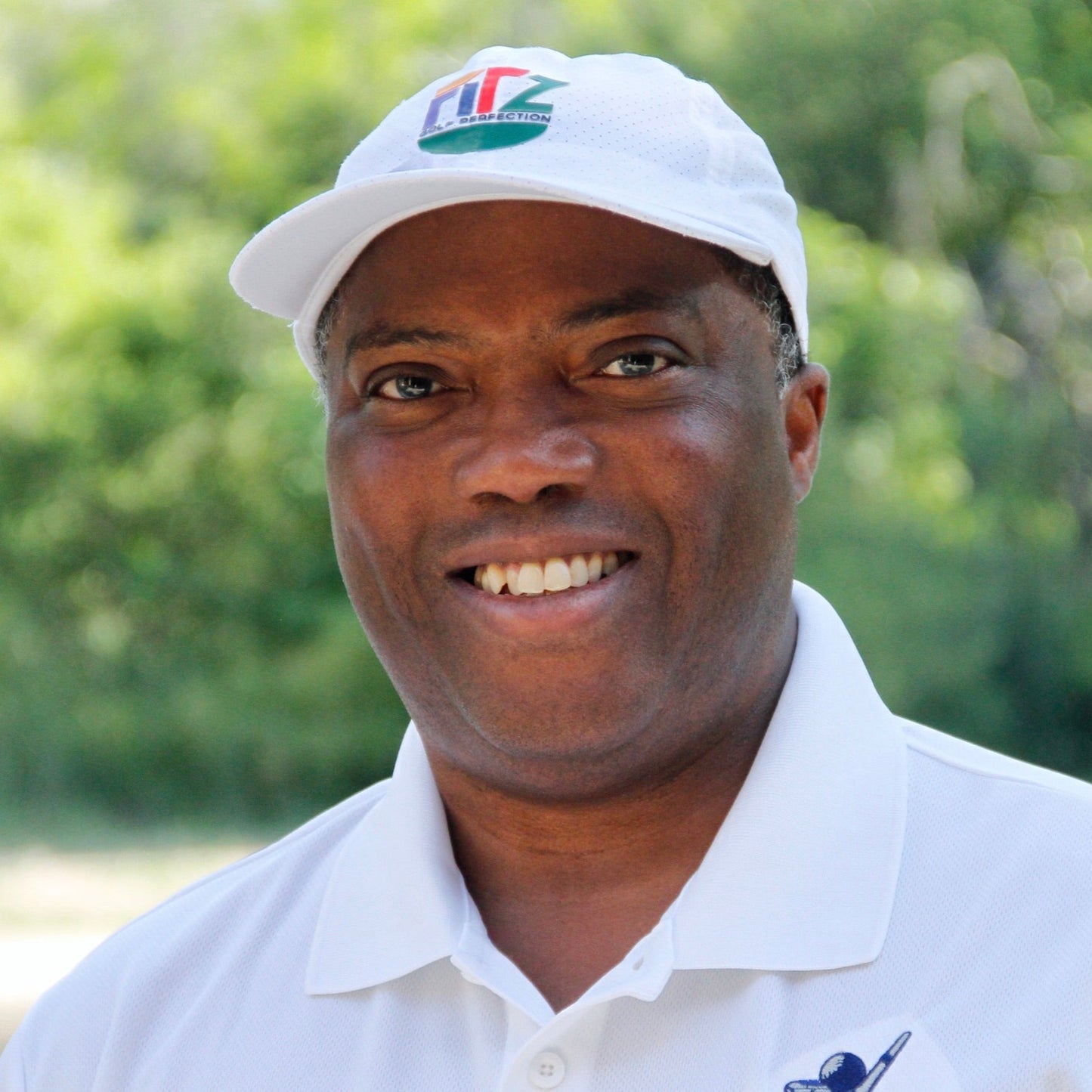 FitzOne White Sports Mesh Hat (Colored Logo)