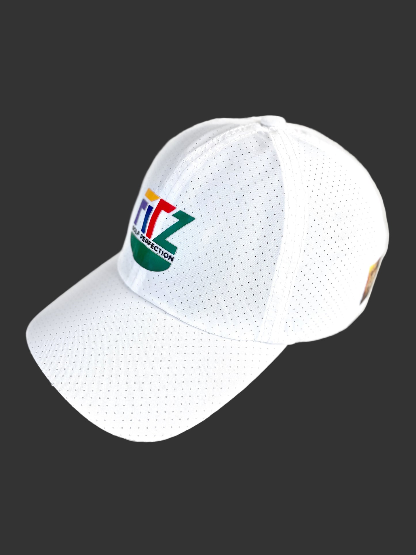 FitzOne White Sports Mesh Hat (Colored Logo)