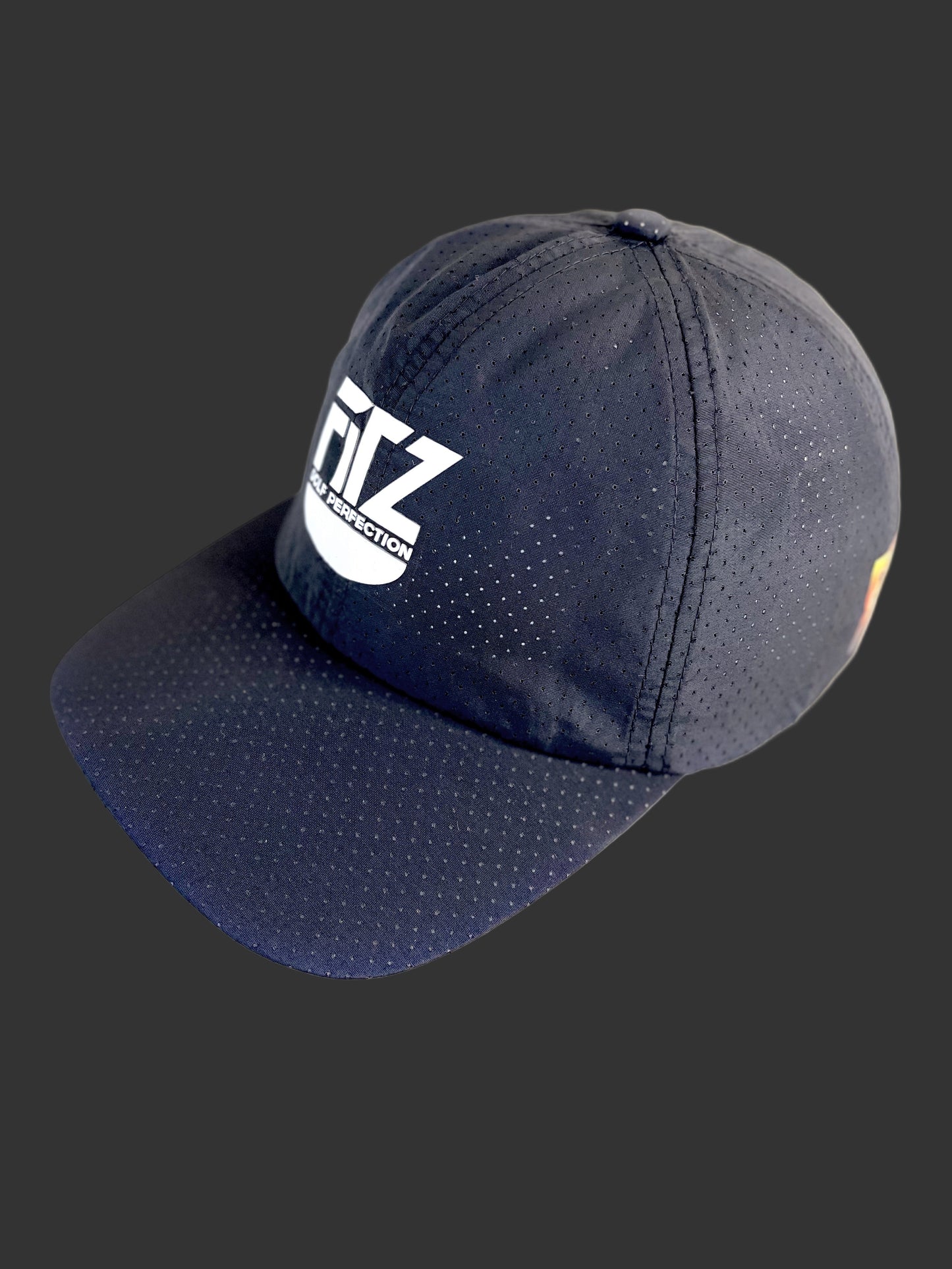 FitzOne Black Sports Mesh Hat (White Logo)