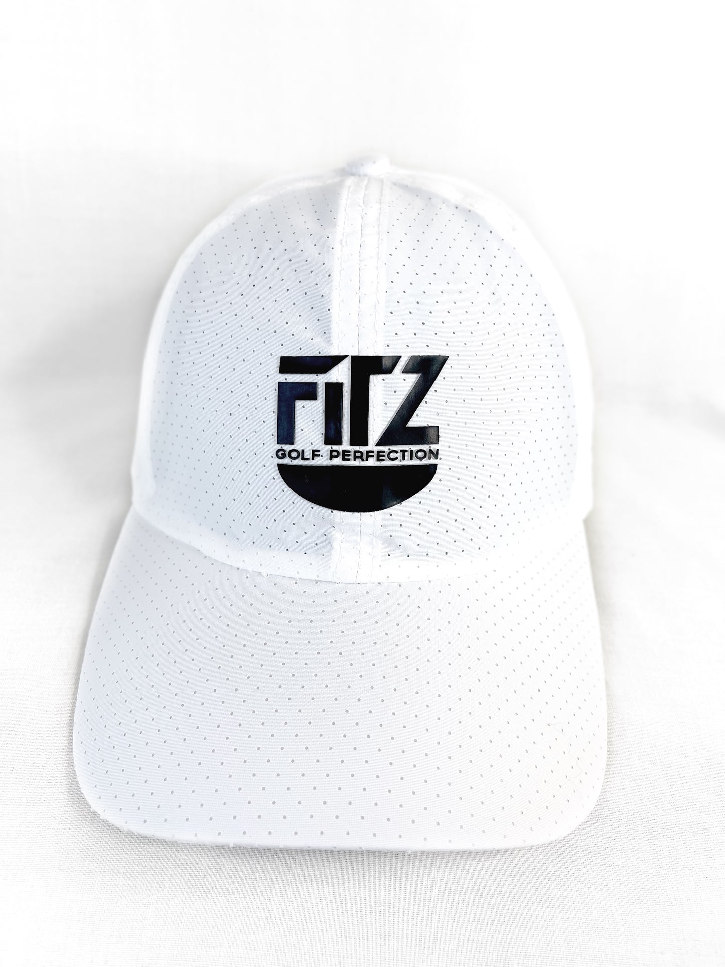 FitzOne White Sports Mesh Hat (Black Logo)