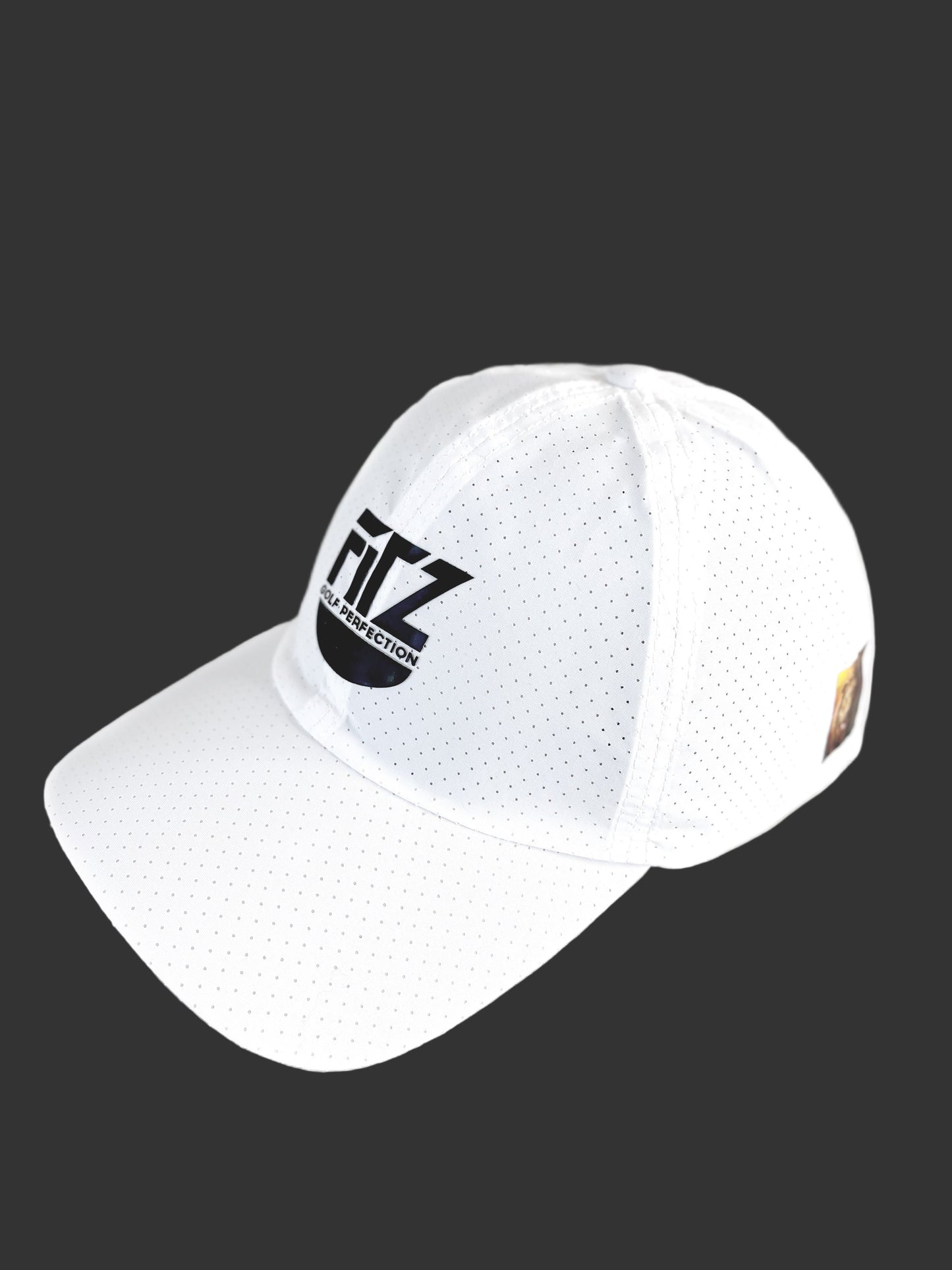 FitzOne White Sports Mesh Hat (Black Logo)