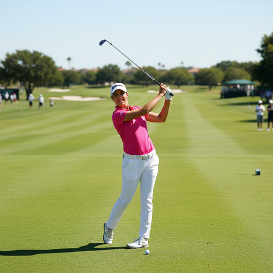 Ladies Short Sleeve Performance Tee (Fuchsia)