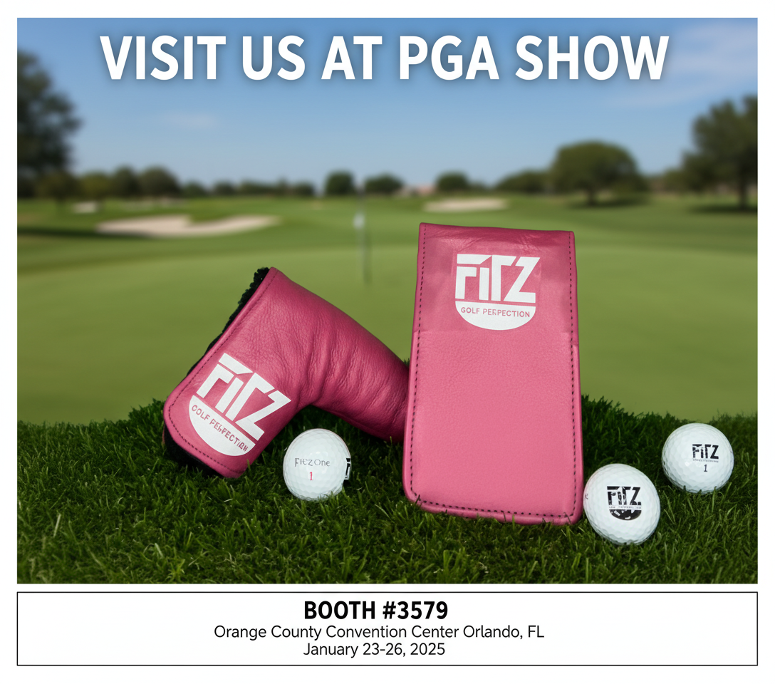 FitzOne Golf Perfection Custom Leather Score Card and Putter Cover Combo Set