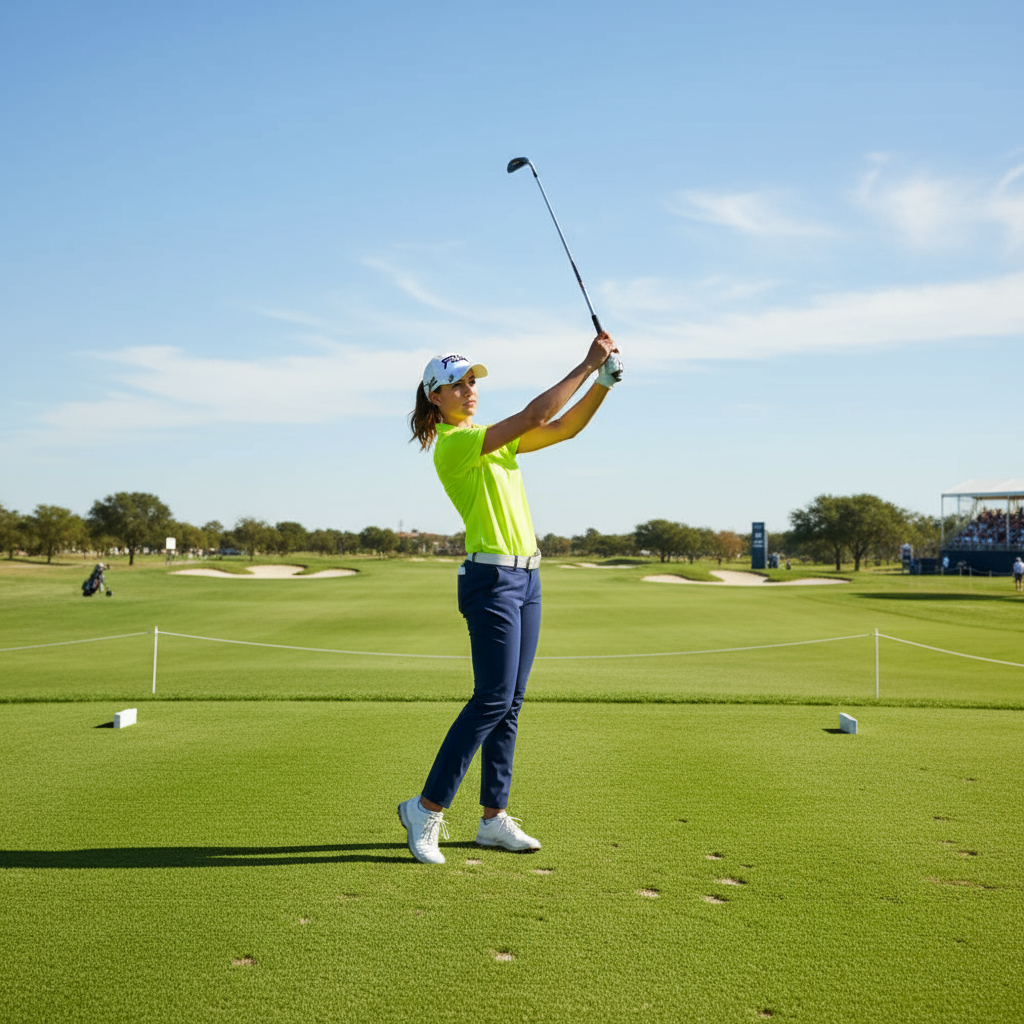 FitzOne Eagle Neon Green Ladies Polo