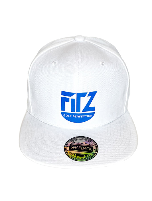 FitzOne White Snapback (Birdie Blue Logo)