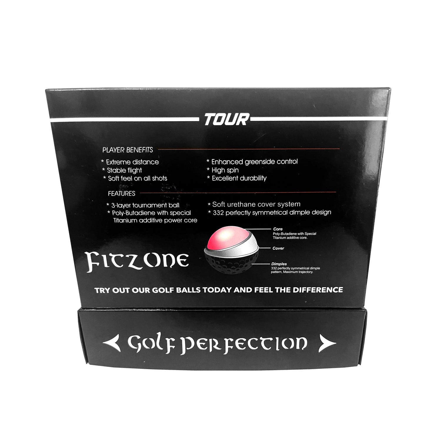 FitzOne Golf Perfection | Special Launch Edition Black Ball (Full Dozen)