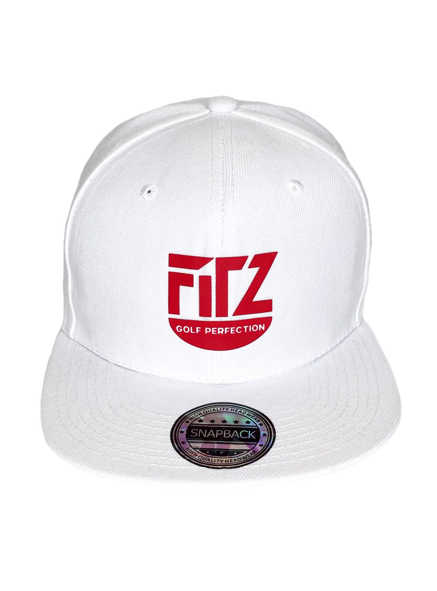 FitzOne White Snapback (Hot Red Logo)