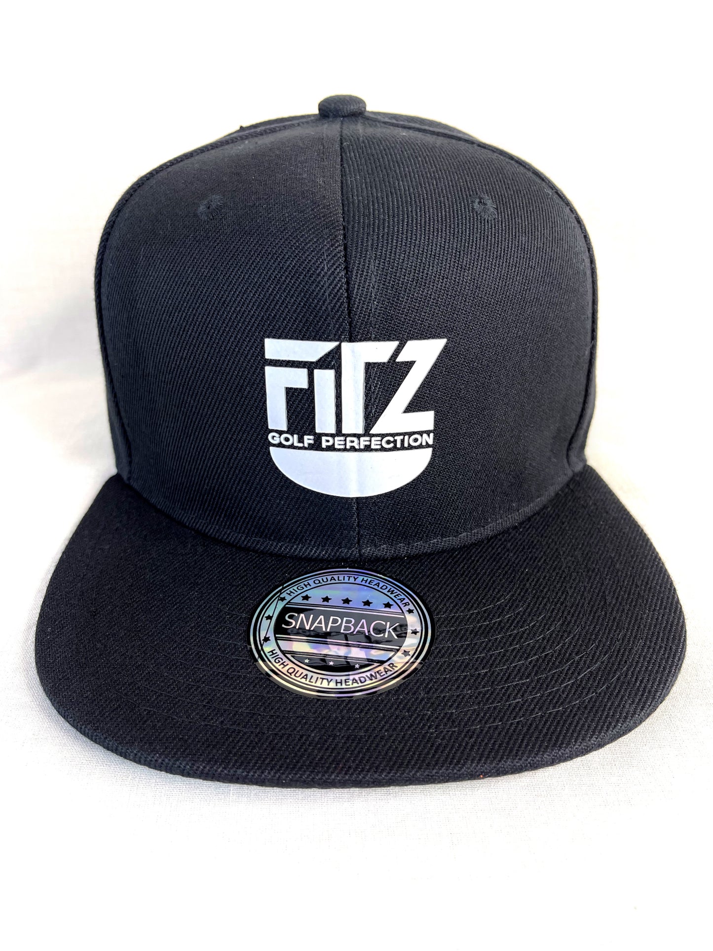 High Profile Black Outlined Bull Flat Bill Snapback - Affordable Custom Hats No