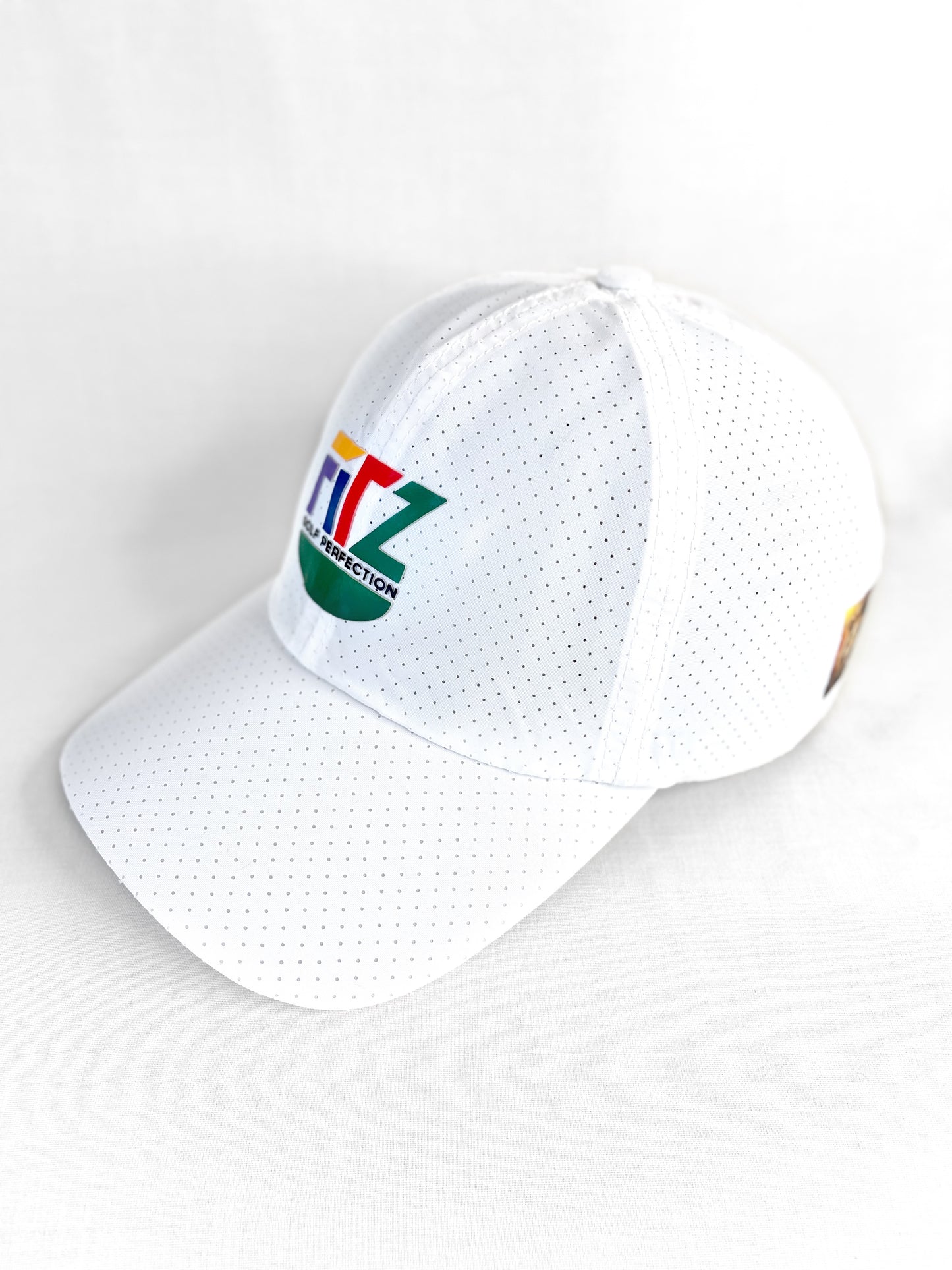 FitzOne White Sports Mesh Hat (Colored Logo)