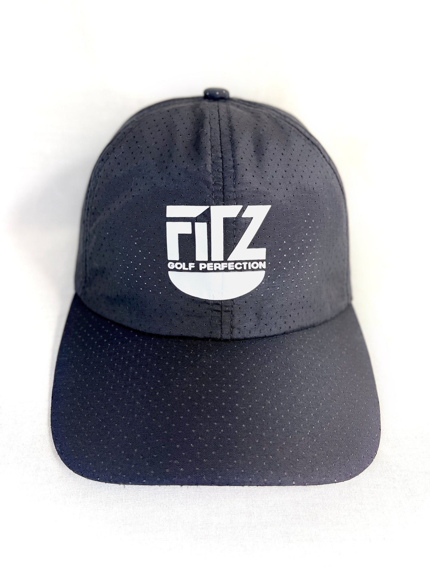 FitzOne Black Sports Mesh Hat (White Logo)