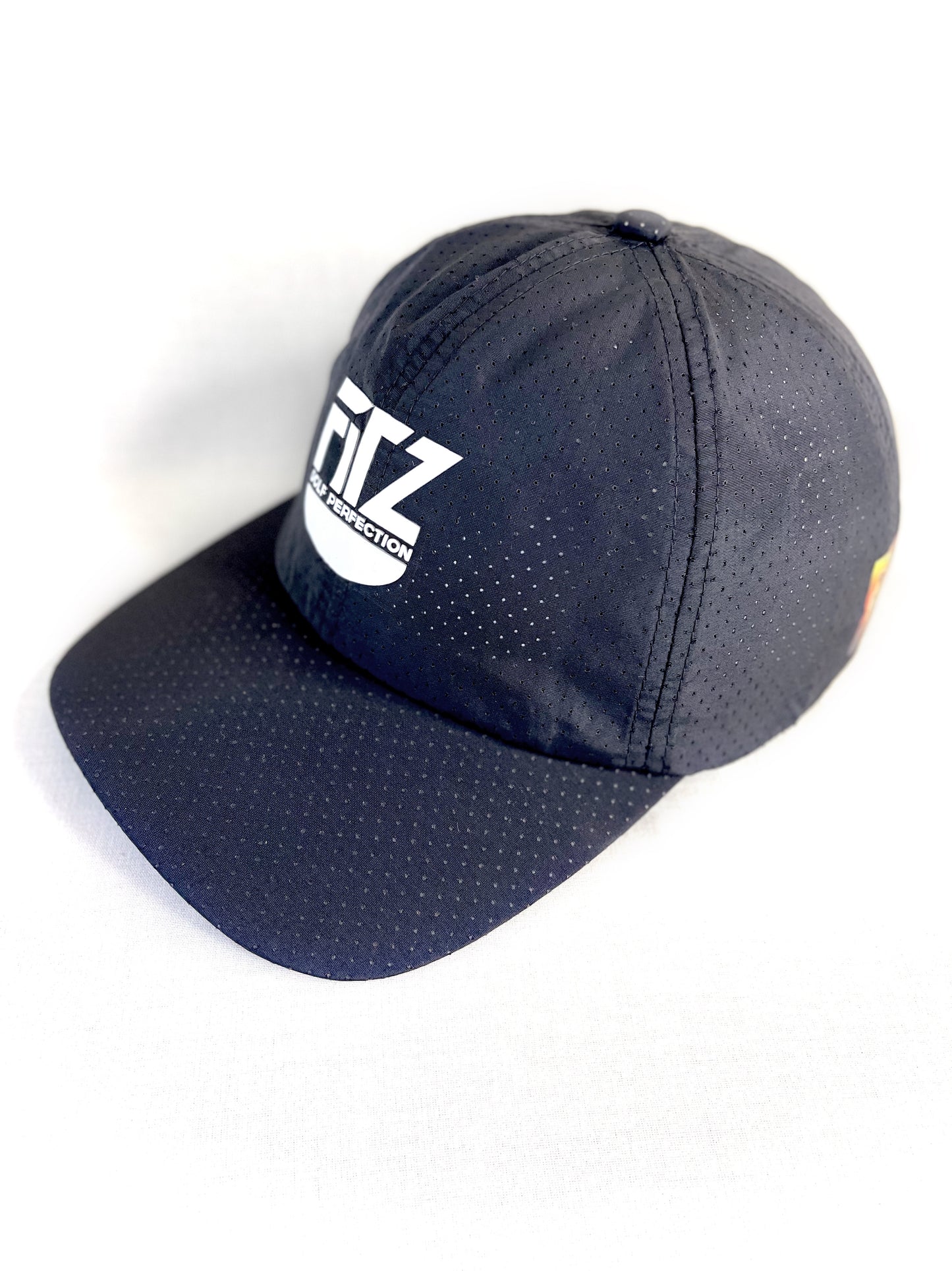 FitzOne Black Sports Mesh Hat (White Logo)