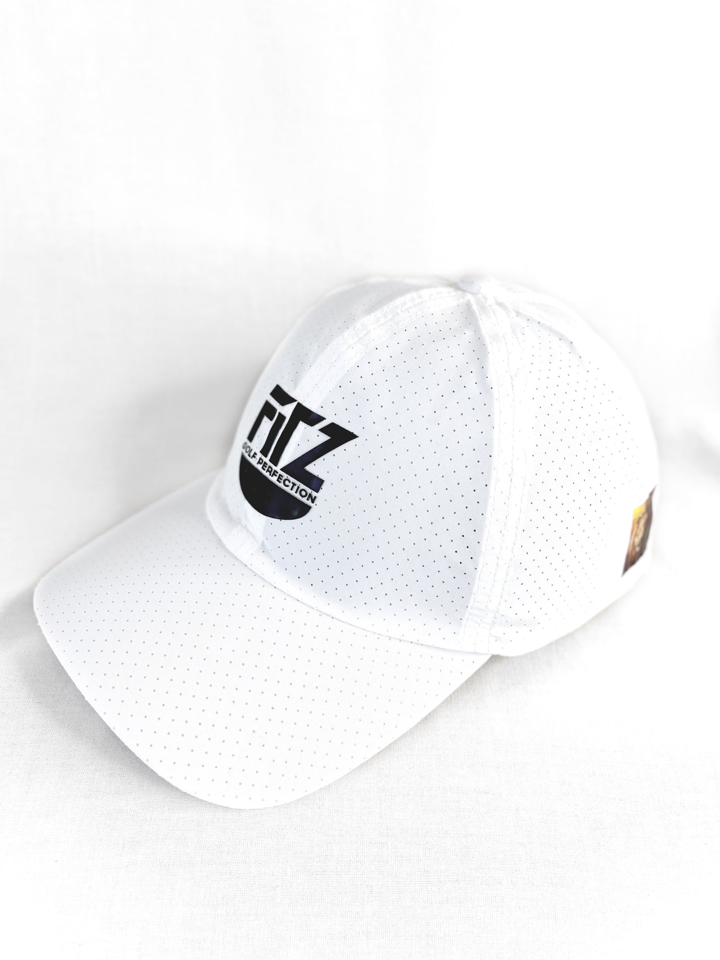 FitzOne White Sports Mesh Hat (Black Logo)
