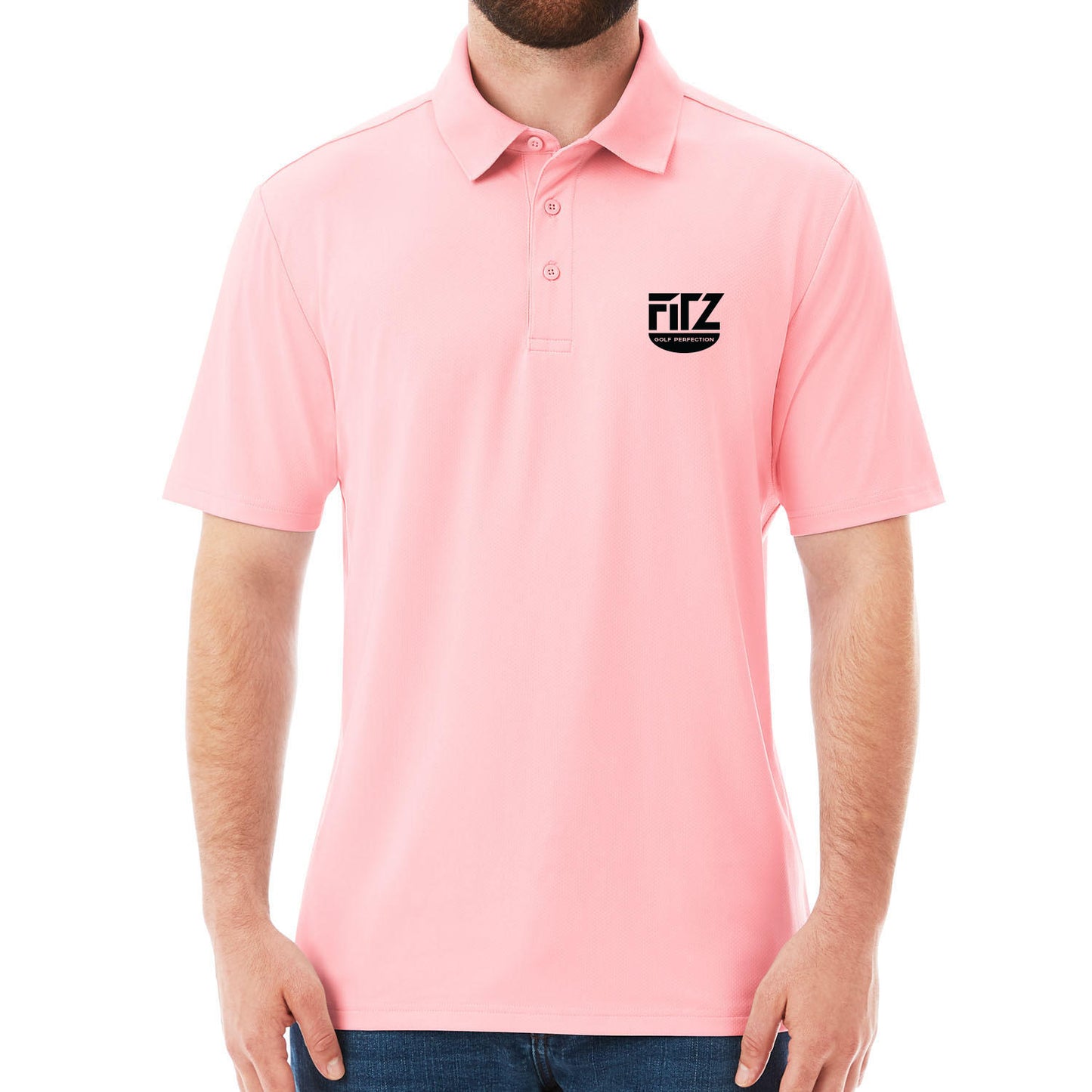 Short Sleeve Stretch Polo (Flamingo)